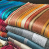 Wholesale Lot Of 10 Soft & Warm Striped Baby Alpaca Wool Blankets/Throws - Queen 90X65