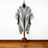 Llama Wool Unisex South American Handwoven Serape Poncho - M-XXL - striped pattern