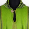 Encanto inspired Bruno Madrigal baby alpaca hooded poncho costume - green geometric pattern - Adult/Kids sizes