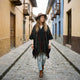Apangora lightweight alpaca wool hooded poncho – product photo 4