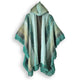 Tisaleo - Lightweight Baby Alpaca Fringed Hooded Poncho - Green - Unisex