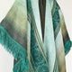 Tisaleo - Lightweight Baby Alpaca Fringed Hooded Poncho - Green - Unisex