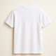 100% organic cotton premium unisex t-shirt, soft cotton blend, fair trade inspired, plain white, back view