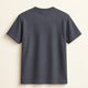 100% organic cotton premium unisex t-shirt, plain Storm Grey, back view