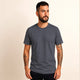 Man wearing the Storm Grey organic cotton unisex t-shirt