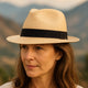 Genuine Trilby Fedora Panama Hat Handwoven In Ecuador - Short Brim