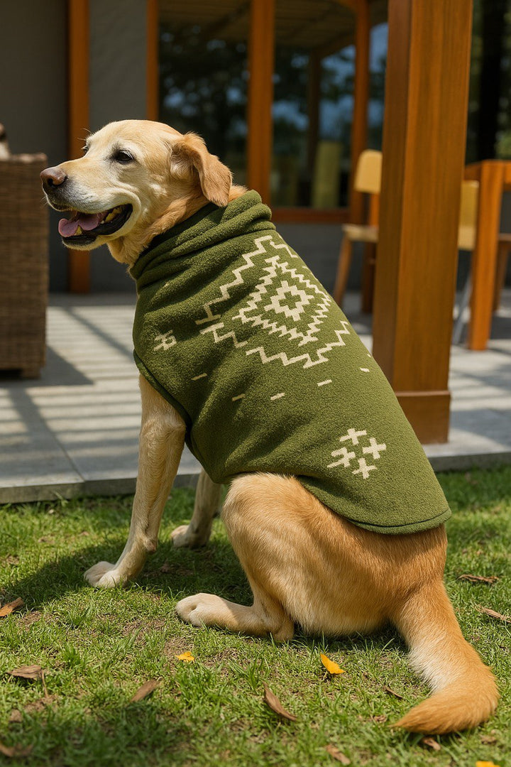 Clint Eastwood-Inspired Dog Poncho - Handcrafted Alpaca Wool Cowboy Serape Blanket replica for Dogs - brown