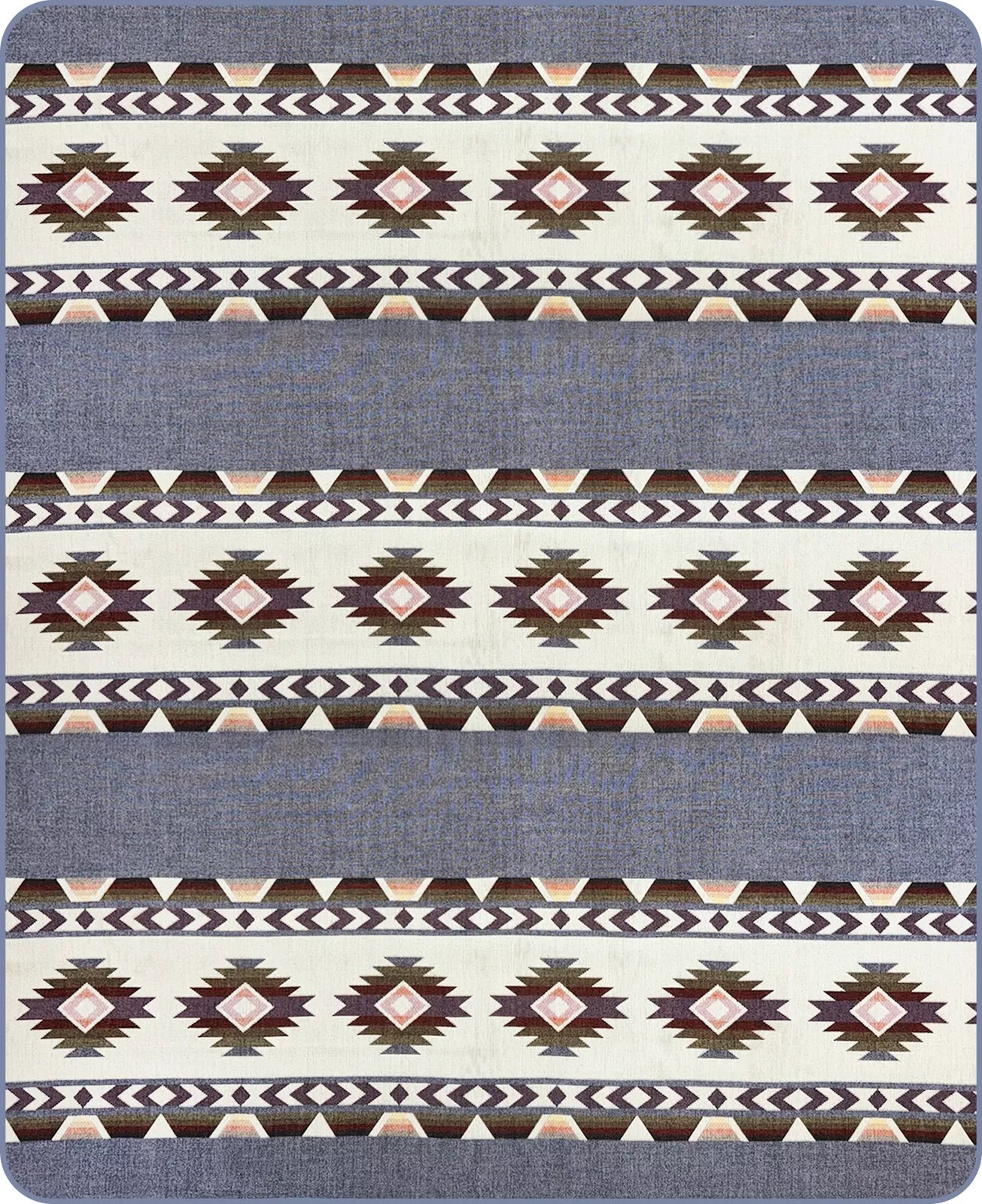 Antisana - Baby Alpaca Blanket - Extra Large PLUS - Andean Harmony Geometric Pattern - Grey/Earth-toned