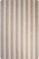 Quijos alpaca wool blanket – a square piece of fabric featuring vertical stripes in pastel shades of purple, yellow, and blue, set against a beige background. The fabric's edges are rounded