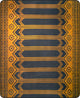 Totoras - Heavy and Thick Extra Large Llama wool artisanal handwoven Blanket - Mustard Gold / Black - Aztec Pattern