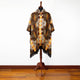 Quilajalo - Baby Alpaca Wool Unisex Hooded Poncho Pullover - Brown Aztec Pattern - S-XXL