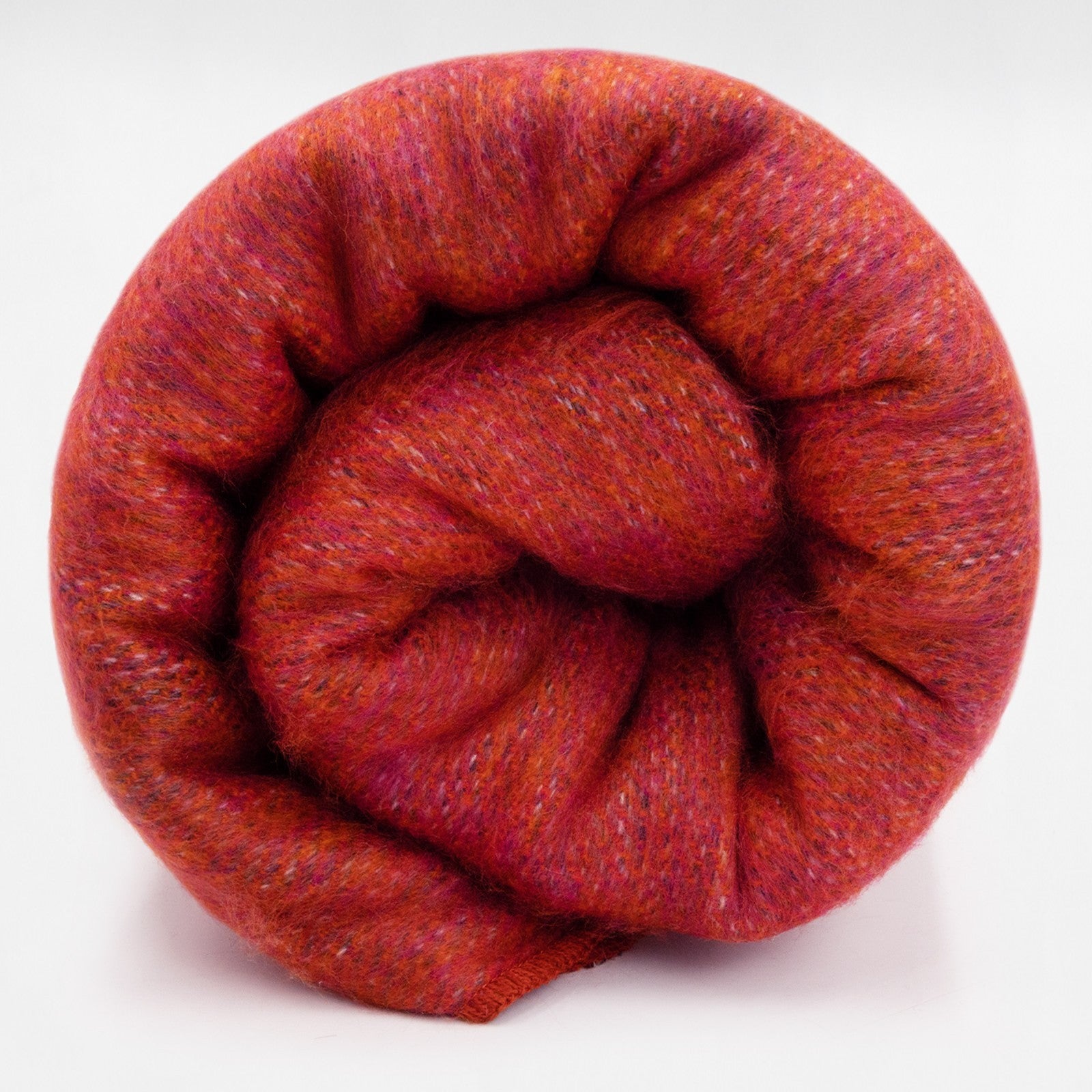 Kuyana - Double Density Baby Alpaca Wool Throw Blanket / Sofa Cover - Queen 94 x 65 - Fiery Red