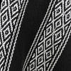 Shushufindi - Llama Wool Unisex South American Handwoven Thick Hooded Poncho - Geometric - Black/White