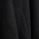 A close-up of black, textured fabric forming gentle folds; no additional elements or text are present, creating a simple and focused view of the material.