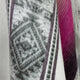 Salasaca - Lightweight Baby Alpaca Fringed Hooded Poncho - Ivory, Gray, Pink & Plum - Unisex