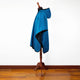 Pucara - Lightweight Baby Alpaca Hooded Cape Poncho - Blue - Unisex