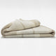 Huambalo - Heavy and Thick Extra Large Llama wool artisanal handwoven Blanket - Sand / Ivory - Aztec Pattern