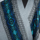 Achupallas - Lightweight Fine Alpaca Wool UNISEX Ruana Cape Poncho/Shawl - Gray with authentic blue pattern