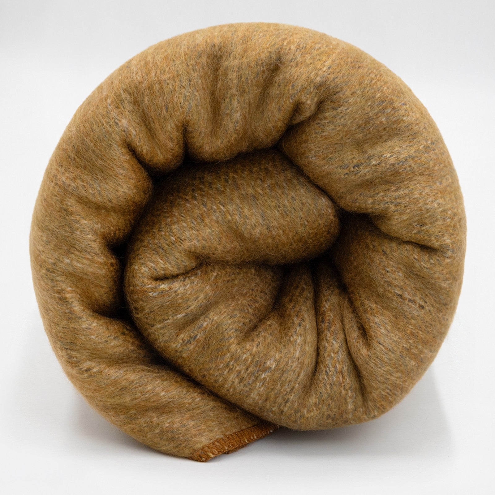 Chilintomo - Double Density Baby Alpaca Wool Throw Blanket / Sofa Cover - Queen 94 x 65 - camel gold