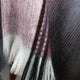 Zhinay – Lightweight Alpaca Blend High-Collar Poncho – Burgundy & Gray – Unisex