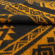 Totoras - Heavy and Thick Extra Large Llama wool artisanal handwoven Blanket - Mustard Gold / Black - Aztec Pattern