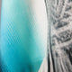 Punin – Lightweight Alpaca Blend High-Collar Poncho – Turquoise & Blue – Unisex