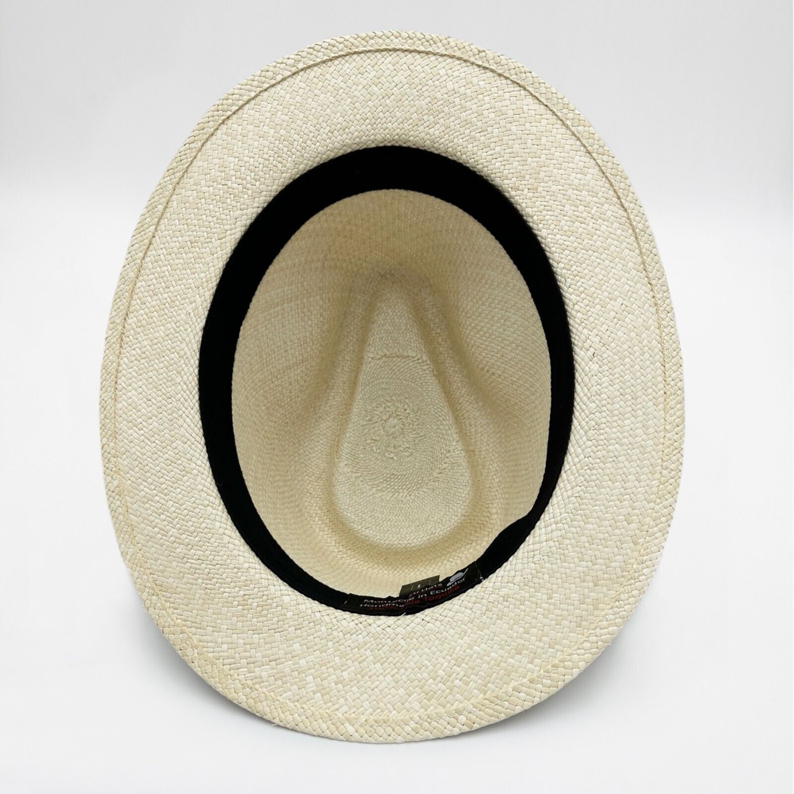 Genuine Trilby Fedora Panama Hat Handwoven In Ecuador - Short Brim - Light