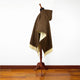 Tigua - Baby Alpaca wool Hooded Unisex Poncho S-XXL - Solid pattern - Earth Brown