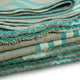 Chugchilan - Heavy and Thick Extra Large Llama wool artisanal handwoven Blanket - Turquoise/Sand - Aztec Pattern