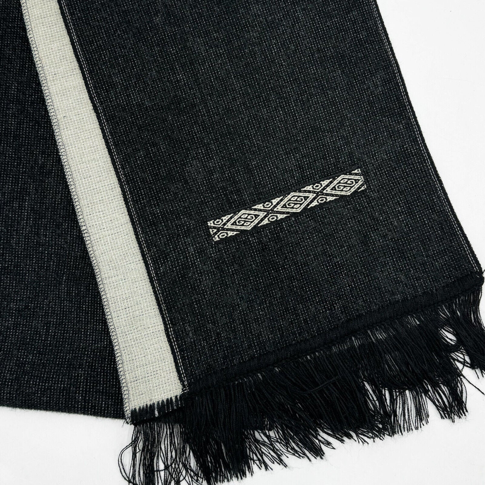 Alpaca Wool Scarves - Dual-Tone, Brushed Finish, Embroidery - Andean Elegance