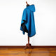 Pucara - Lightweight Baby Alpaca Hooded Cape Poncho - Blue - Unisex