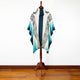 Punin – Lightweight Alpaca Blend High-Collar Poncho – Turquoise & Blue – Unisex