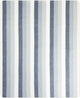 Cayambe baby alpaca wool blanket – a fabric pattern featuring alternating vertical blue and white stripes, creating a simple, repetitive design. The stripes vary slightly in texture, enhancing visual interest