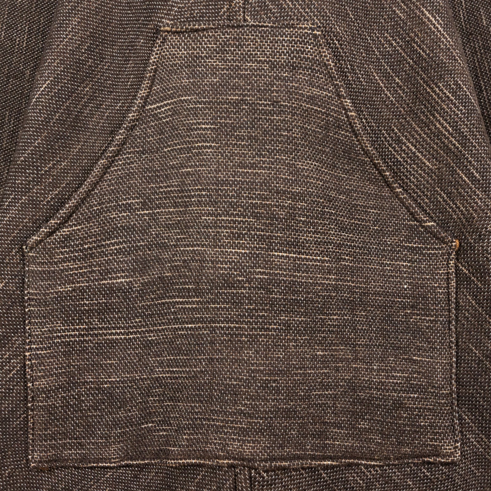 Chaska - 100% Llama Wool Handwoven Hooded Poncho – Earth Brown Pattern – Pocket - Unisex