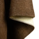 Tigua - Baby Alpaca wool Hooded Unisex Poncho S-XXL - Solid pattern - Earth Brown