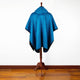 Pucara - Lightweight Baby Alpaca Hooded Cape Poncho - Blue - Unisex