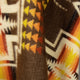 Quilajalo - Baby Alpaca Wool Unisex Hooded Poncho Pullover - Brown Aztec Pattern - S-XXL