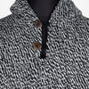 Quevedo - Llama Wool Unisex South American Handwoven Hooded Poncho - black and white pattern - pocket