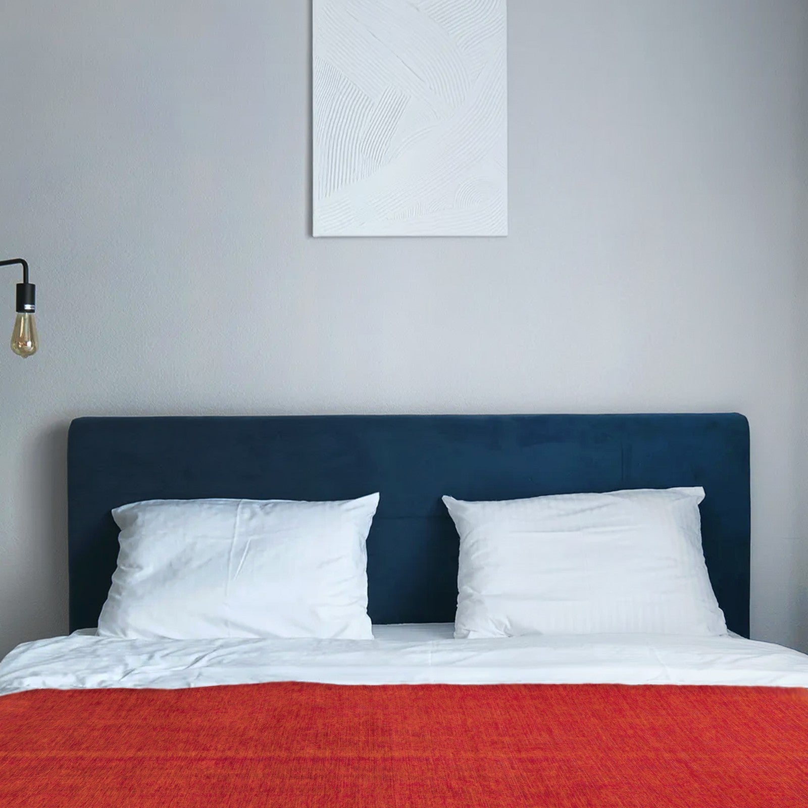 Kuyana - Double Density Baby Alpaca Wool Throw Blanket / Sofa Cover - Queen 94 x 65 - Fiery Red