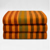 Putumayo - Baby Alpaca Wool Throw Blanket / Sofa Cover - Queen 96 x 68 in - Burnt Orange/Olive Green