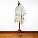Uchucay - Lightweight Unisex Summer Cotton Poncho – Cream & Gray with Authentic Pattern