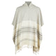 Uchucay - Lightweight Unisex Summer Cotton Poncho – Cream & Gray with Authentic Pattern