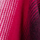Pucaloma - Llama Wool Unisex South American Handwoven Hooded Poncho - pink-purple striped pattern