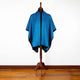 Pucara - Lightweight Baby Alpaca Hooded Cape Poncho - Blue - Unisex