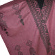 Guayllabamba - Lightweight Fine Alpaca Wool UNISEX Ruana Cape Poncho/Shawl - Rose Pink with authentic black pattern