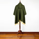 Llangahua - Baby Alpaca wool Hooded Unisex Poncho S-XXL - Solid pattern - Olive Green