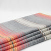 Ajilanga - Baby Alpaca Wool Throw Blanket / Sofa Cover - Queen 95 x 65 in - Sunset Hues - Red/Orange/Dark Gray