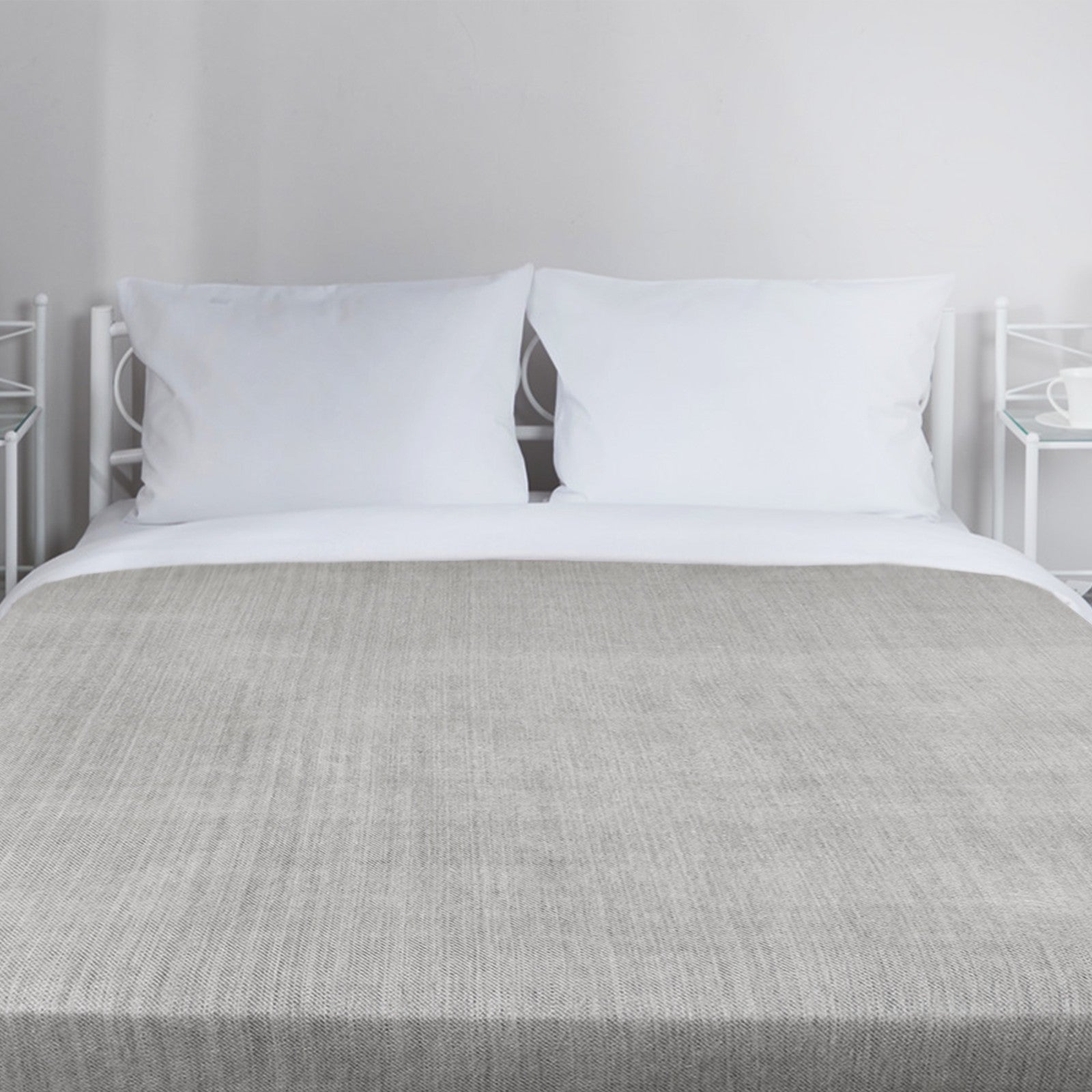 Guaranda - Double Density Baby Alpaca Wool Throw Blanket / Sofa Cover - Queen 94 x 65 - Silver Gray