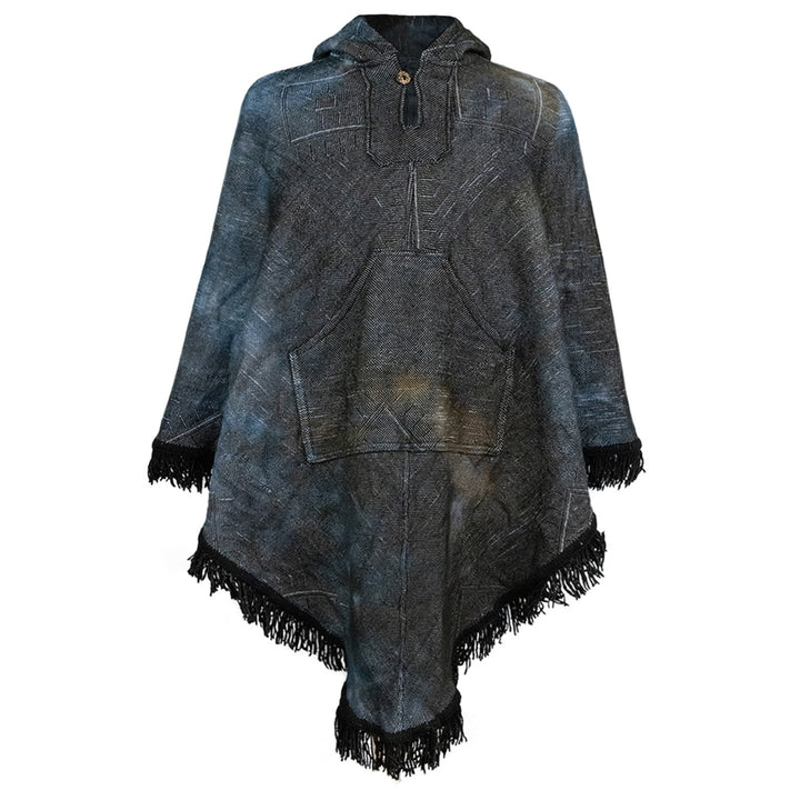 Sumaq 100% llama wool hooded poncho – product photo 1