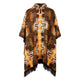 Quilajalo - Baby Alpaca Wool Unisex Hooded Poncho Pullover - Brown Aztec Pattern - S-XXL